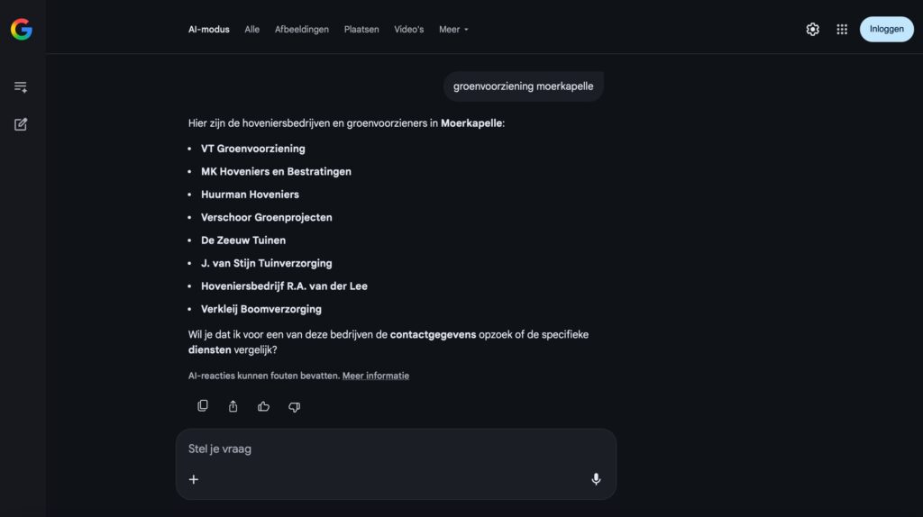 Vt Groenvoorziening Google Ai