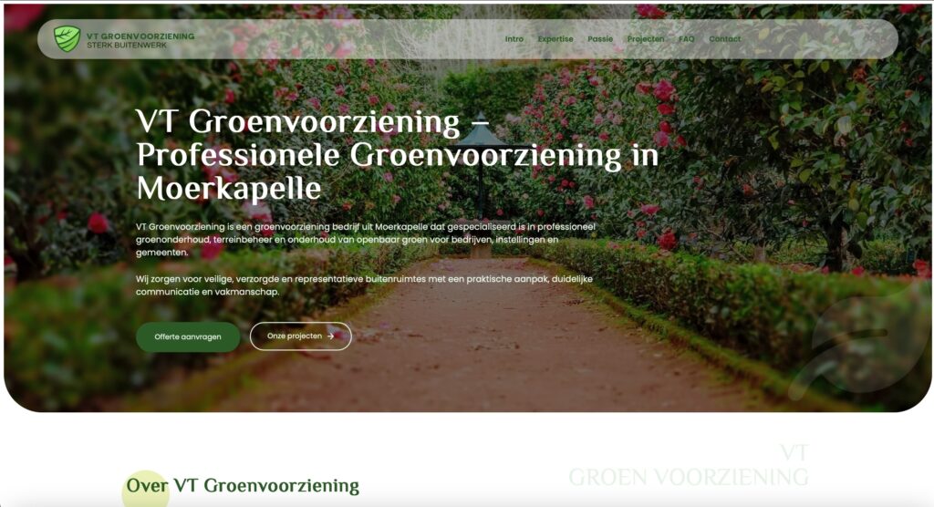 Vt Groenvoorziening Website
