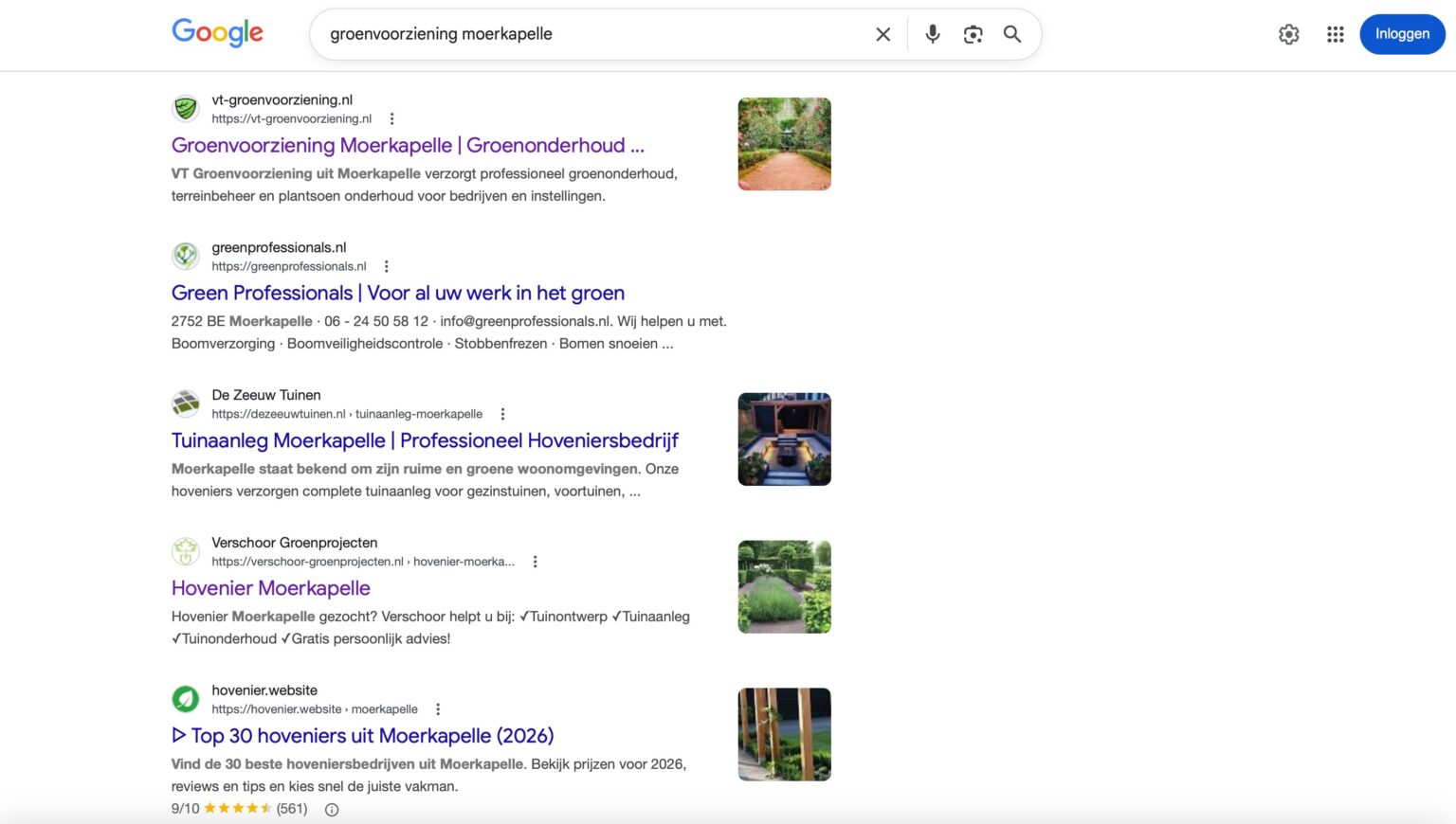 Online marketing 2 Vt Groenvoorziening Website Google Zoekresultaten