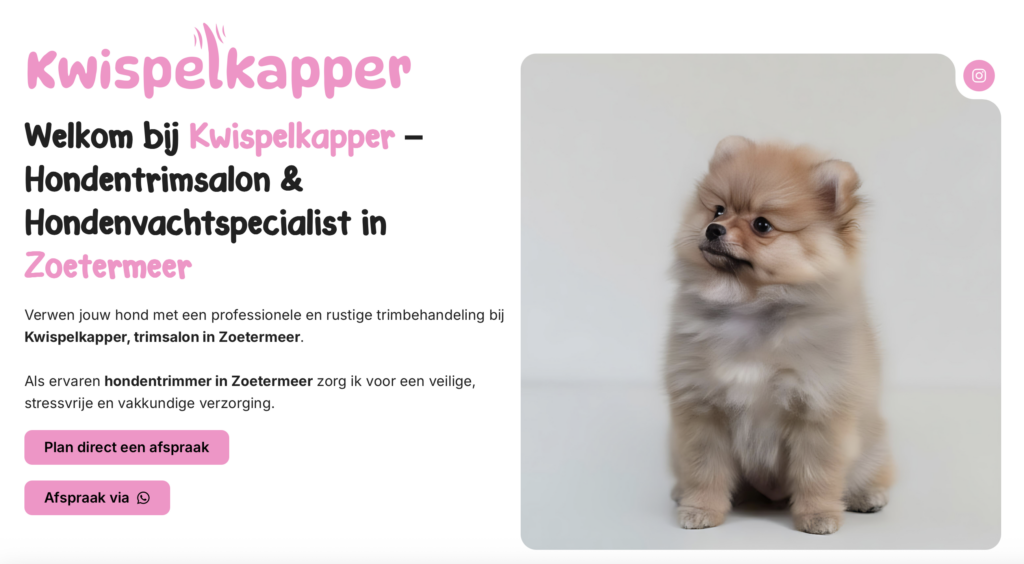 Kwispelkapper Website